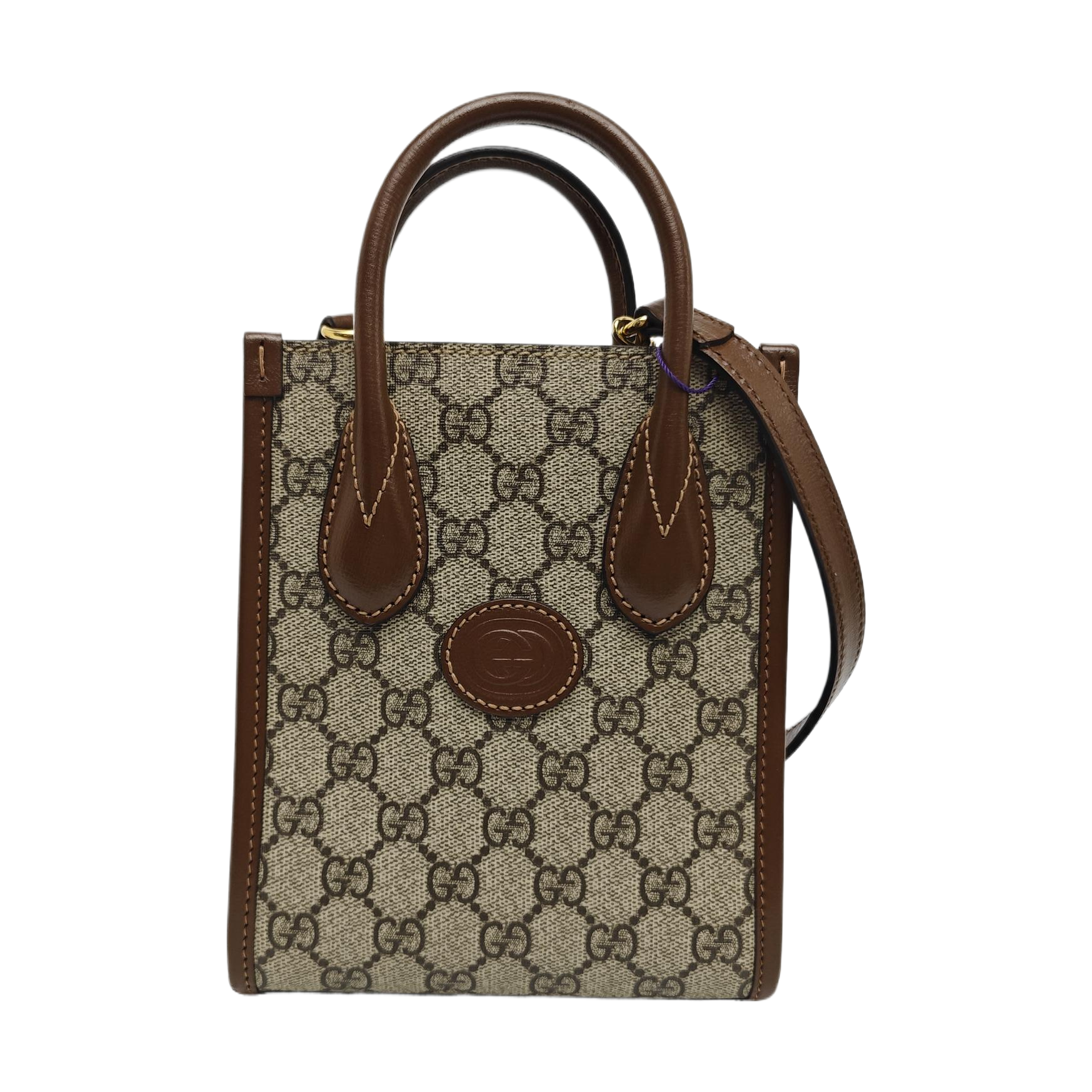 Retro Mini Monogram Coated Canvas Beige