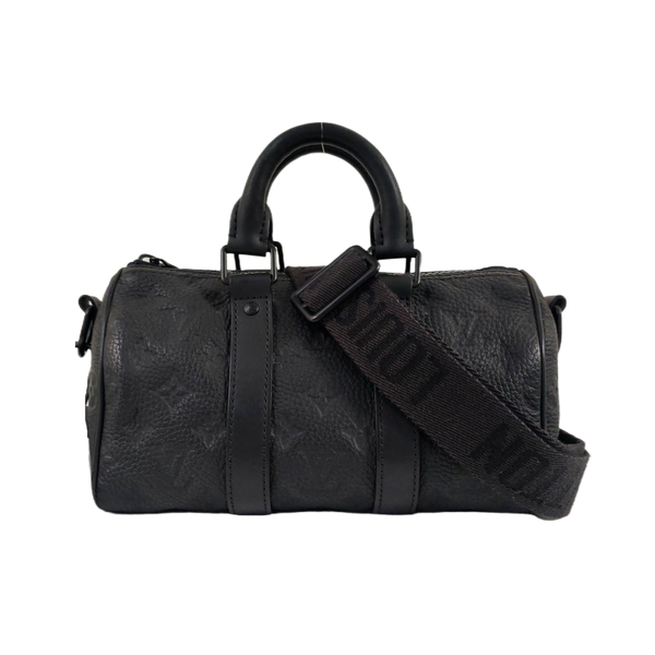 KEEPALL 25 Monogram Calfskin Black