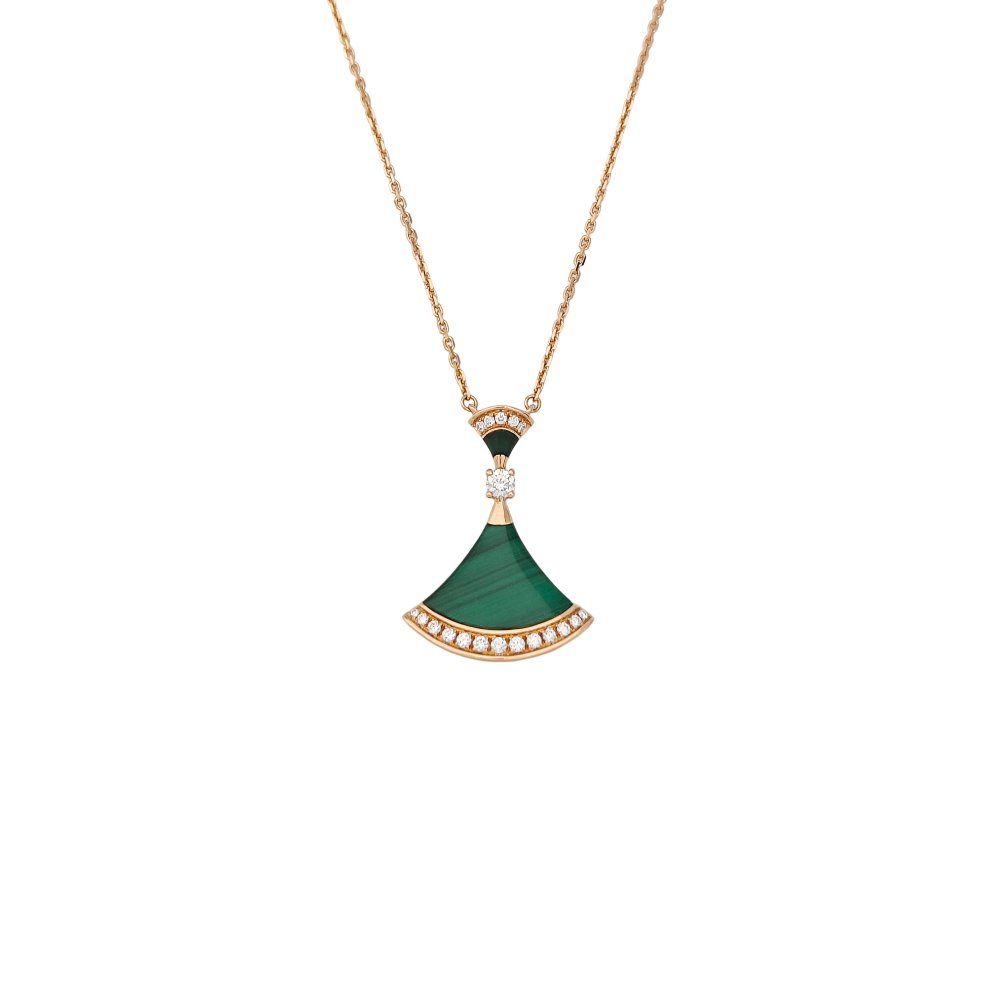 DIVAS' DREAM 18k Rose Gold Green Necklace