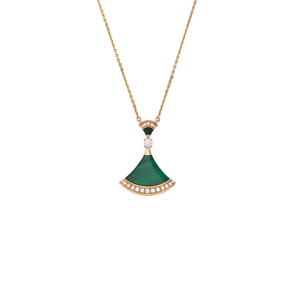 DIVAS' DREAM 18k Rose Gold Green Necklace
