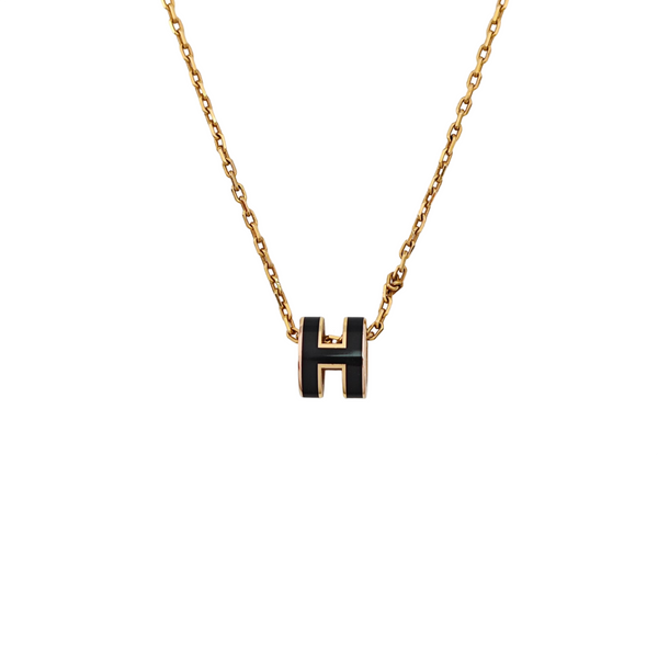 Pop H Metal Gold Necklace