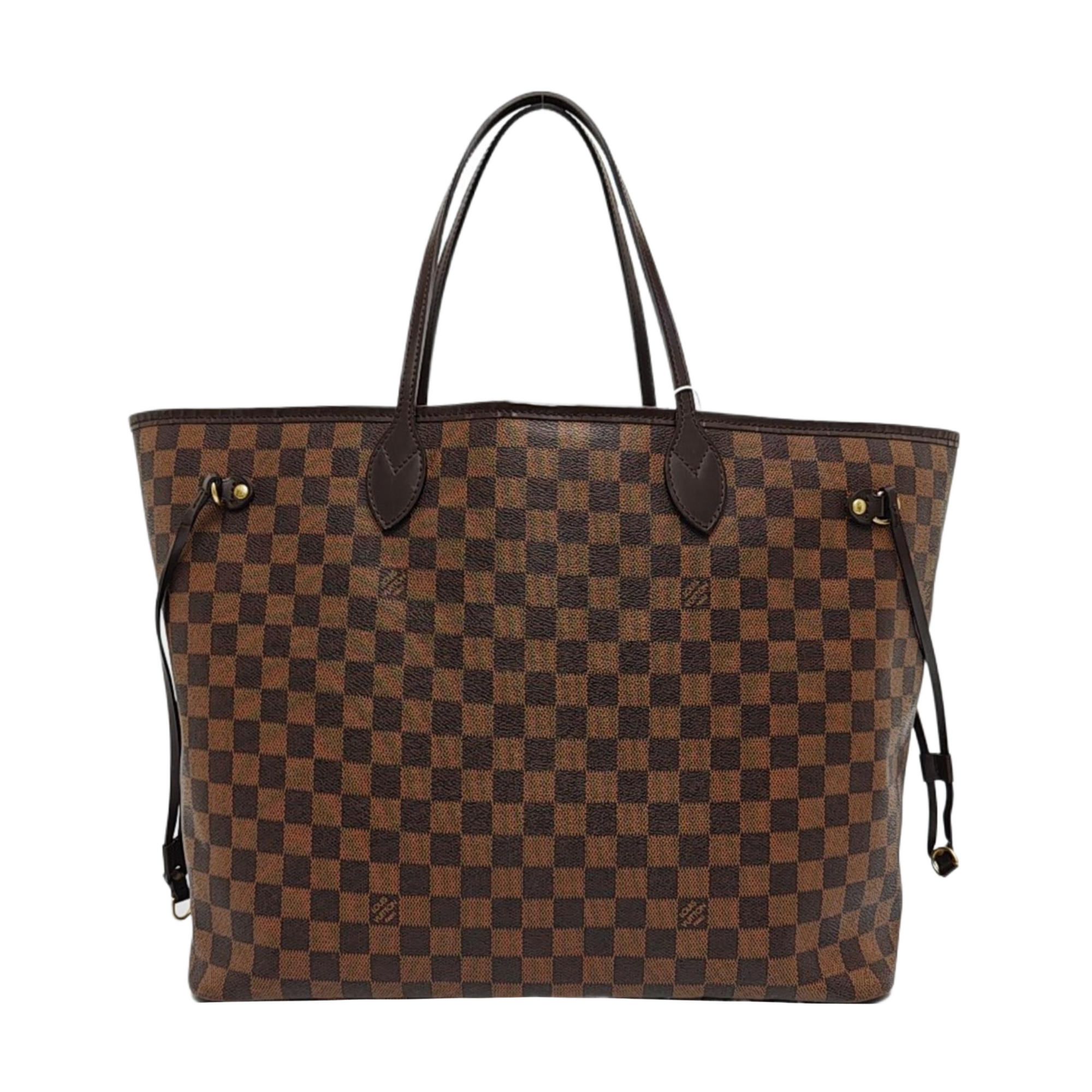 NEVERFULL GM Damier Ebene Coated Canvas Brown