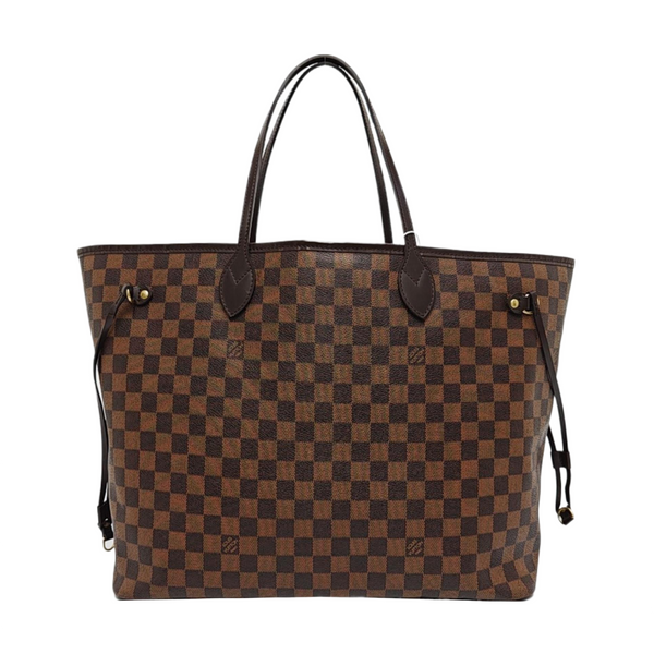 NEVERFULL GM Damier Ebene Coated Canvas Brown