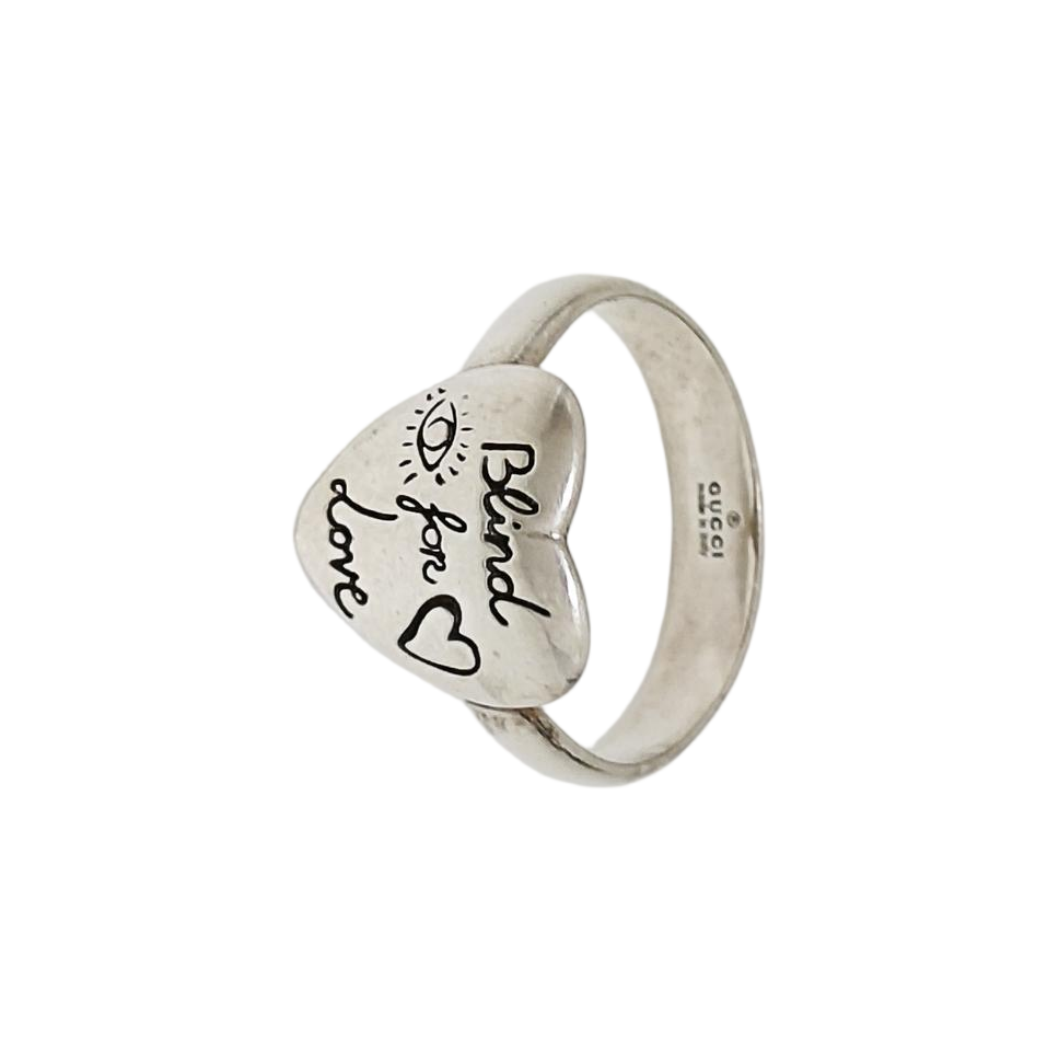 Blind For Love 925 Sterling Silver Ring EU 53