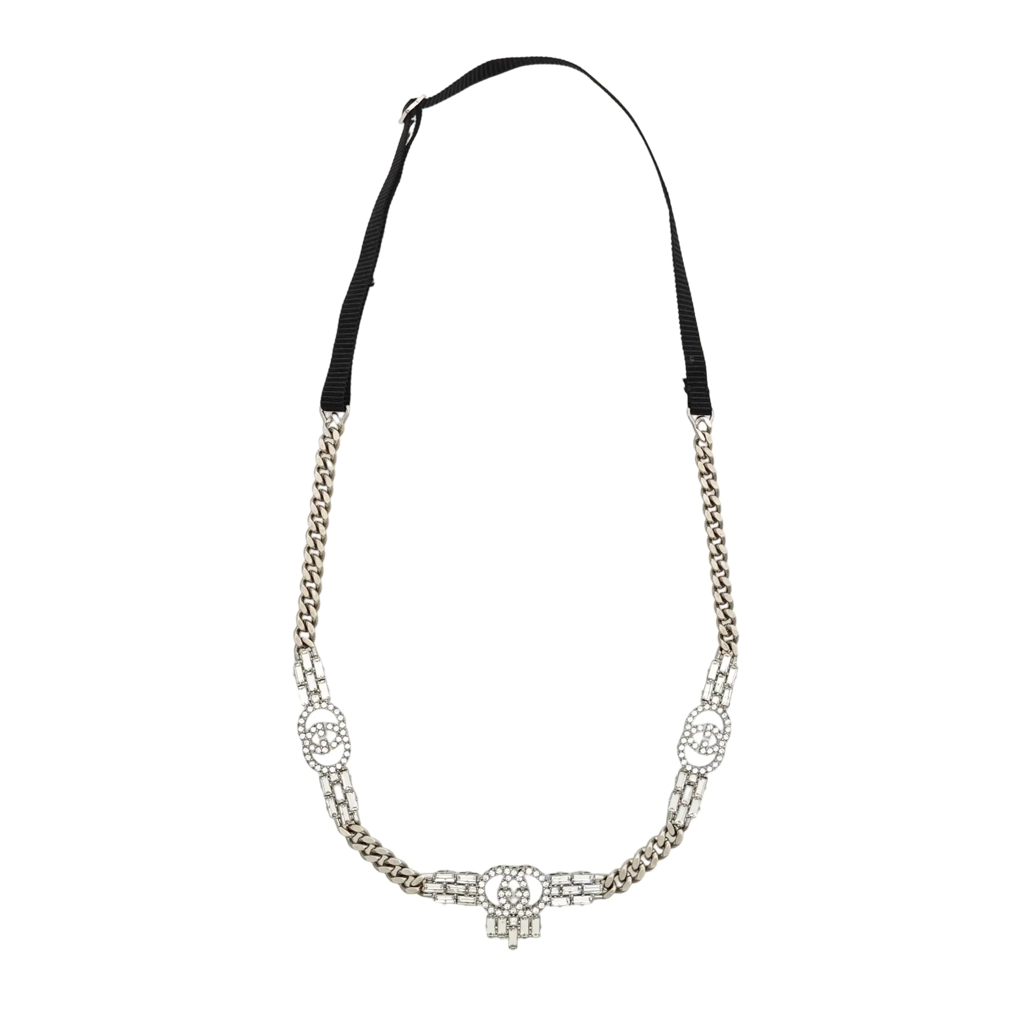 Fabric Silver Necklace