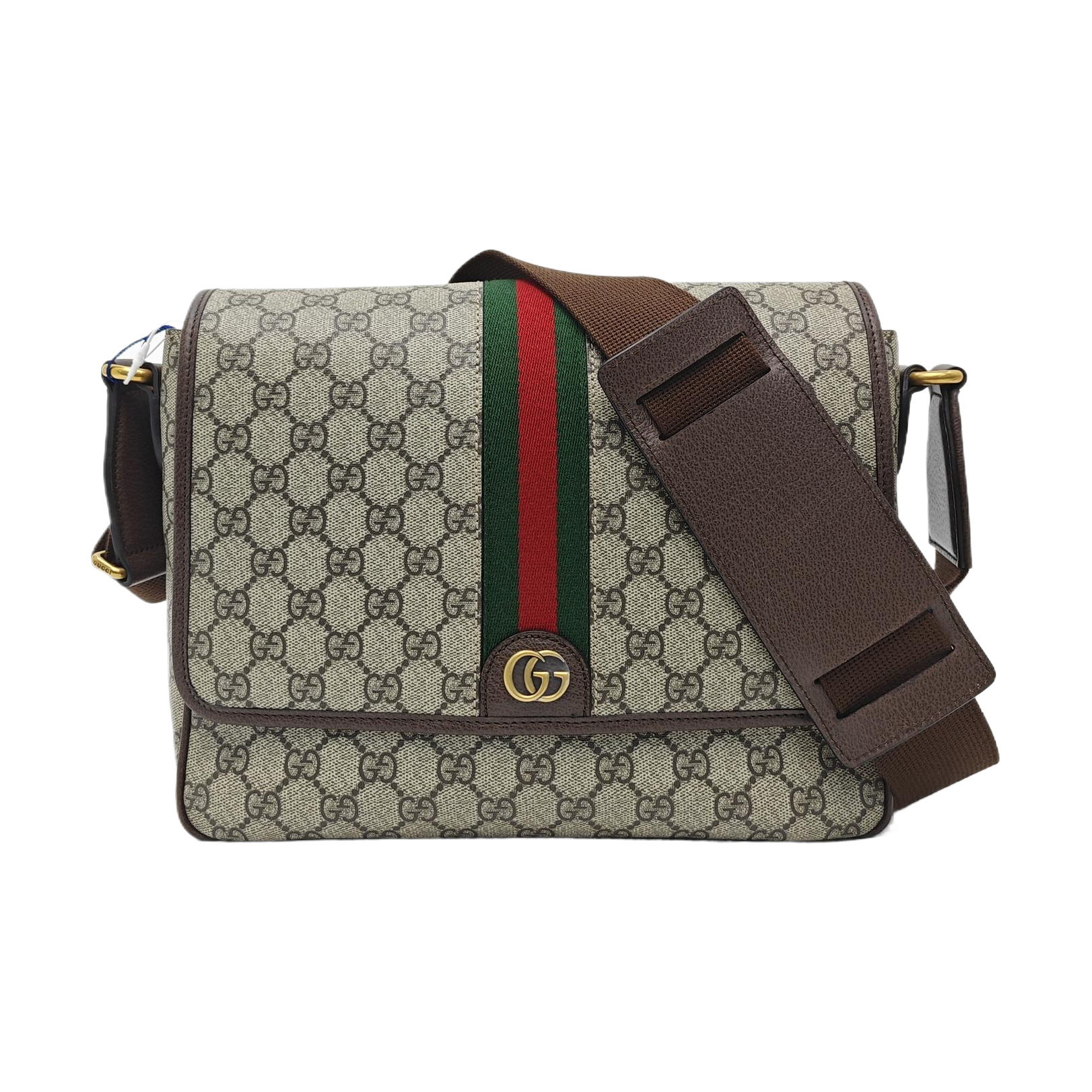 Ophidia Small Monogram Coated Canvas Beige