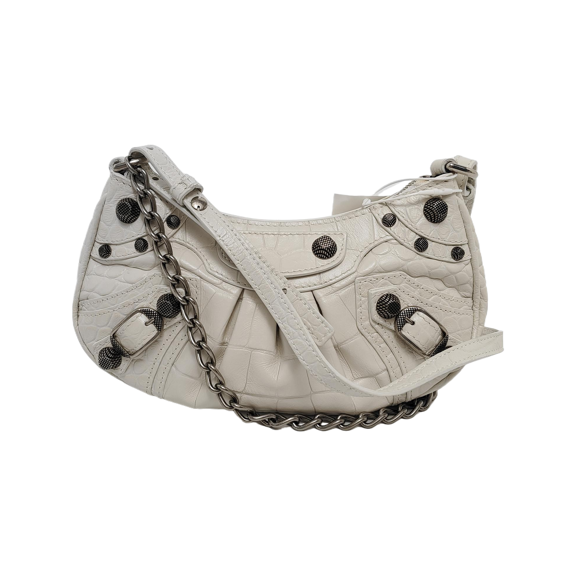 Le Cagole Mini Calfskin White