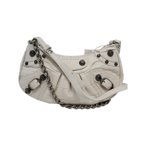 Le Cagole Mini Calfskin White