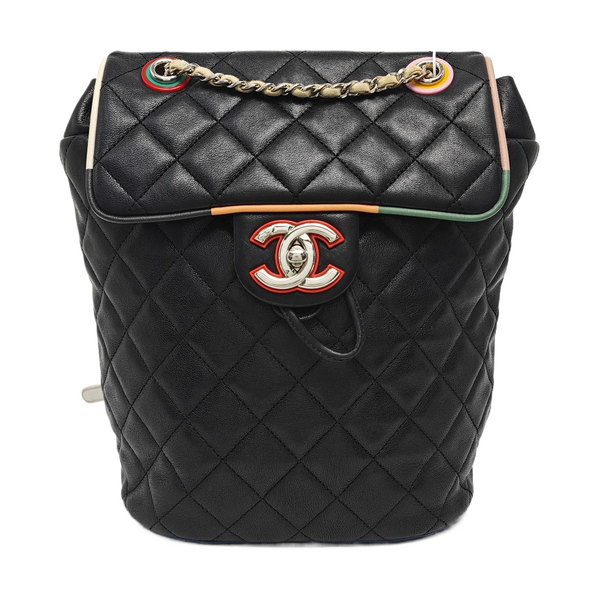 Authenticated pre-owned  URBAN SPIRIT Small Quilted Lambskin Black - Backpack at Looply