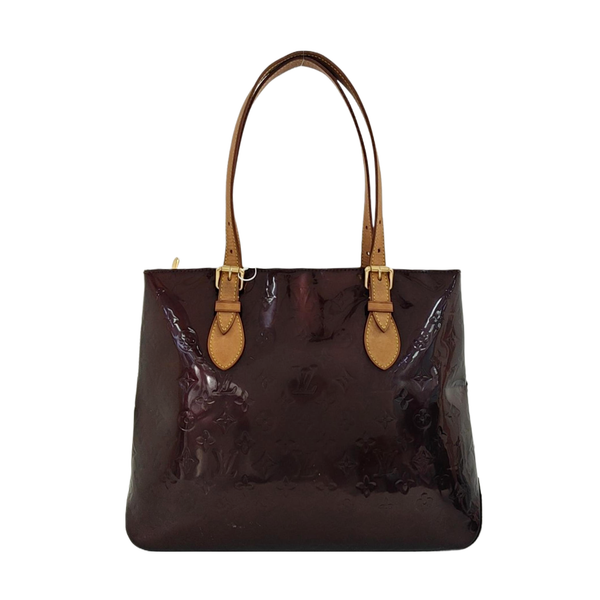BRENTWOOD Monogram Patent Calfskin Red