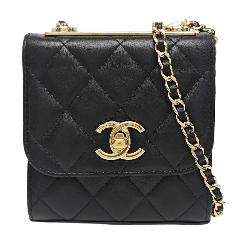 TRENDY CC Quilted Lambskin Black