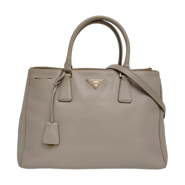 Authenticated pre-owned  Galleria Large Saffiano Calfskin Gray - Tote Bag at Looply