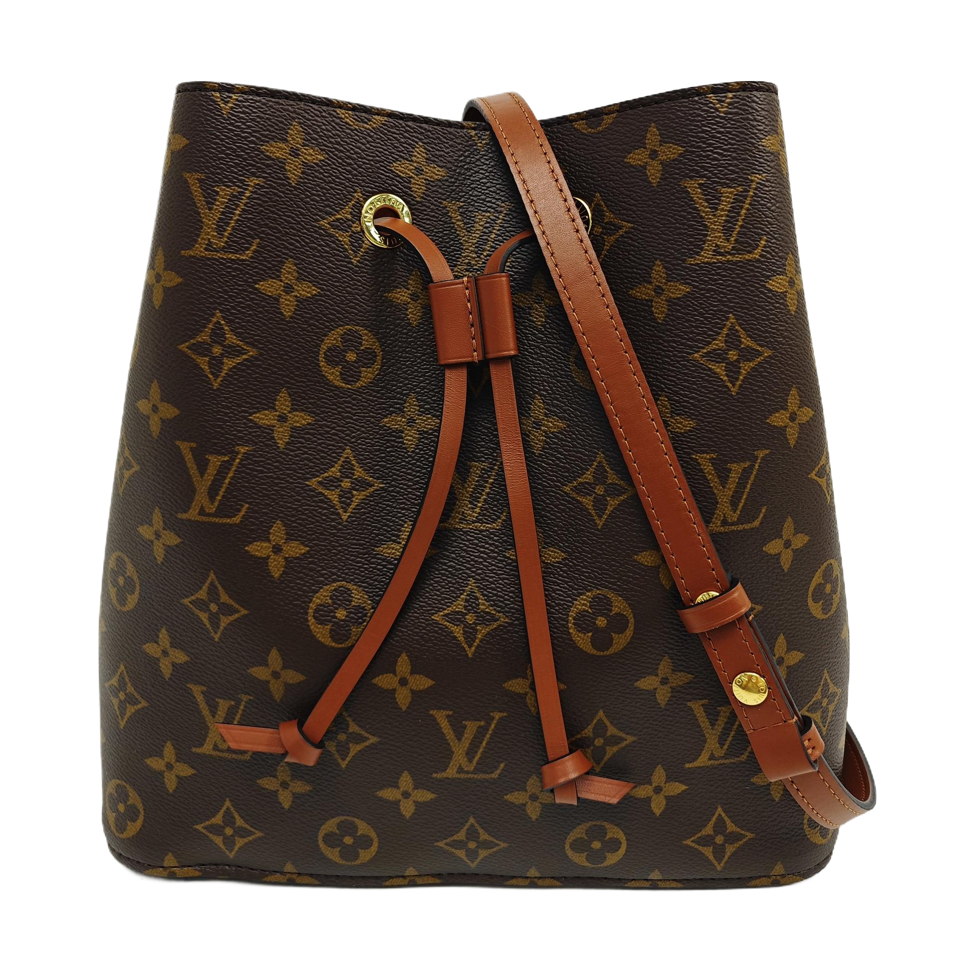 NÉONOÉ MM Monogram Coated Canvas Brown