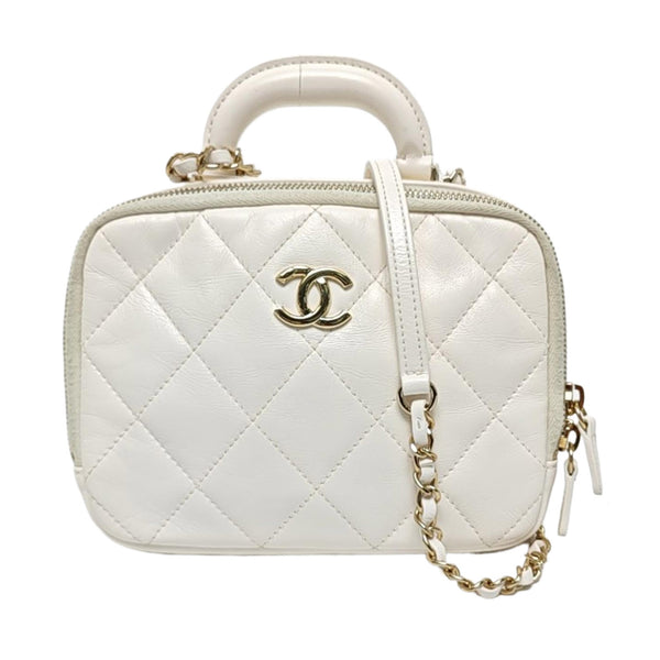 Quilted Lambskin White