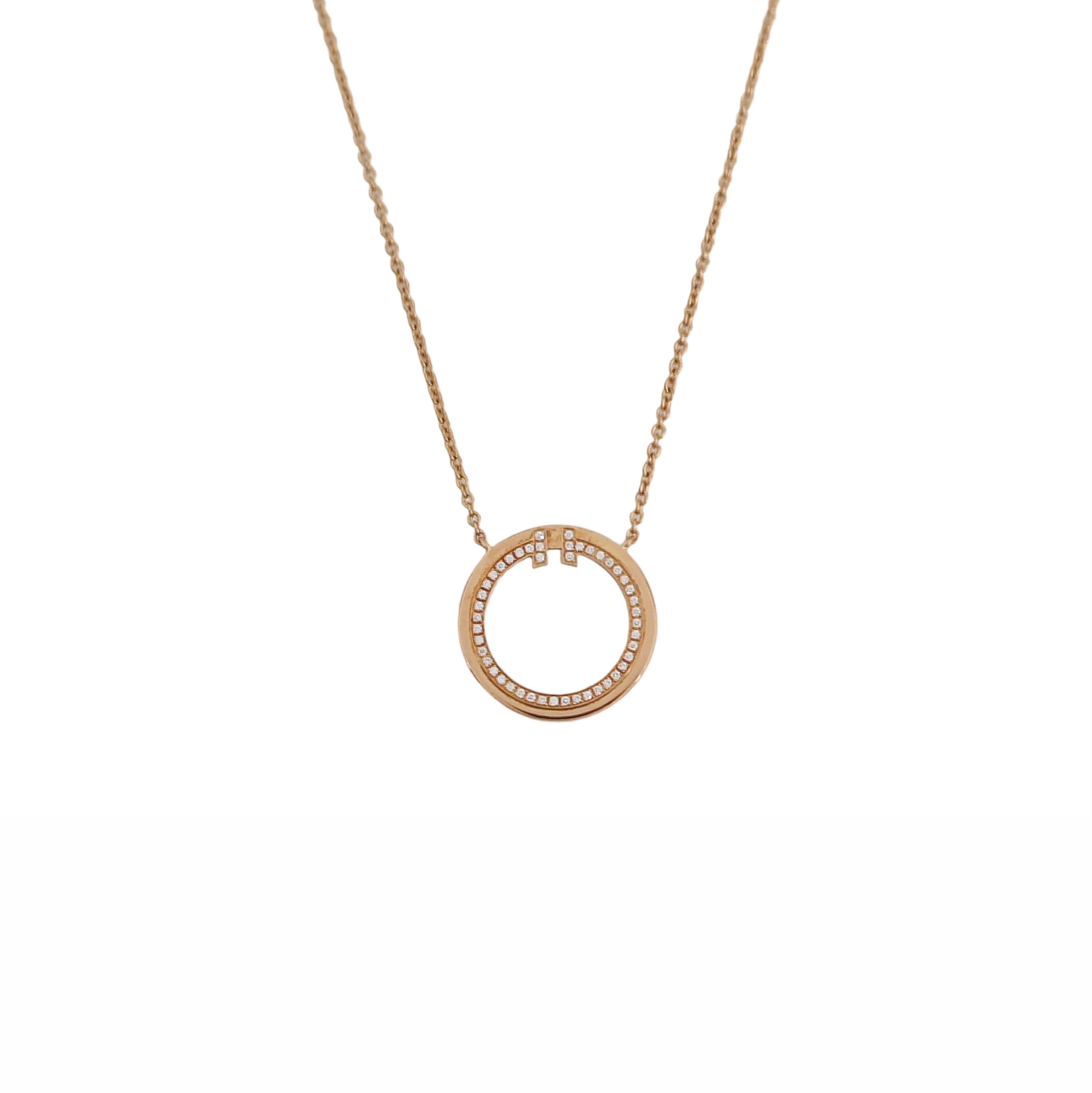 Tiffany T 18k Rose Gold Necklace