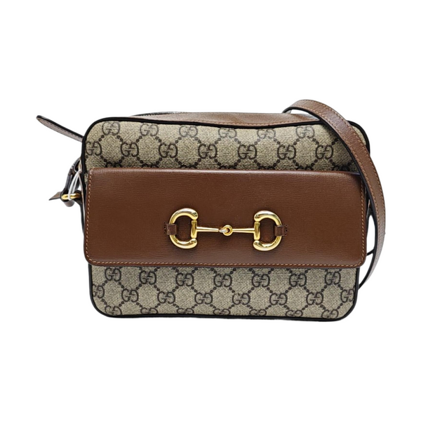 Horsebit 1955 Small Coated Canvas Beige