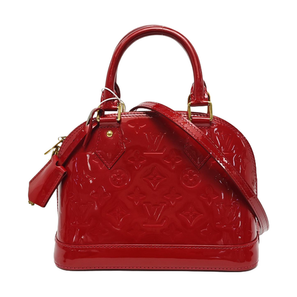 ALMA BB Monogram Patent Leather Red