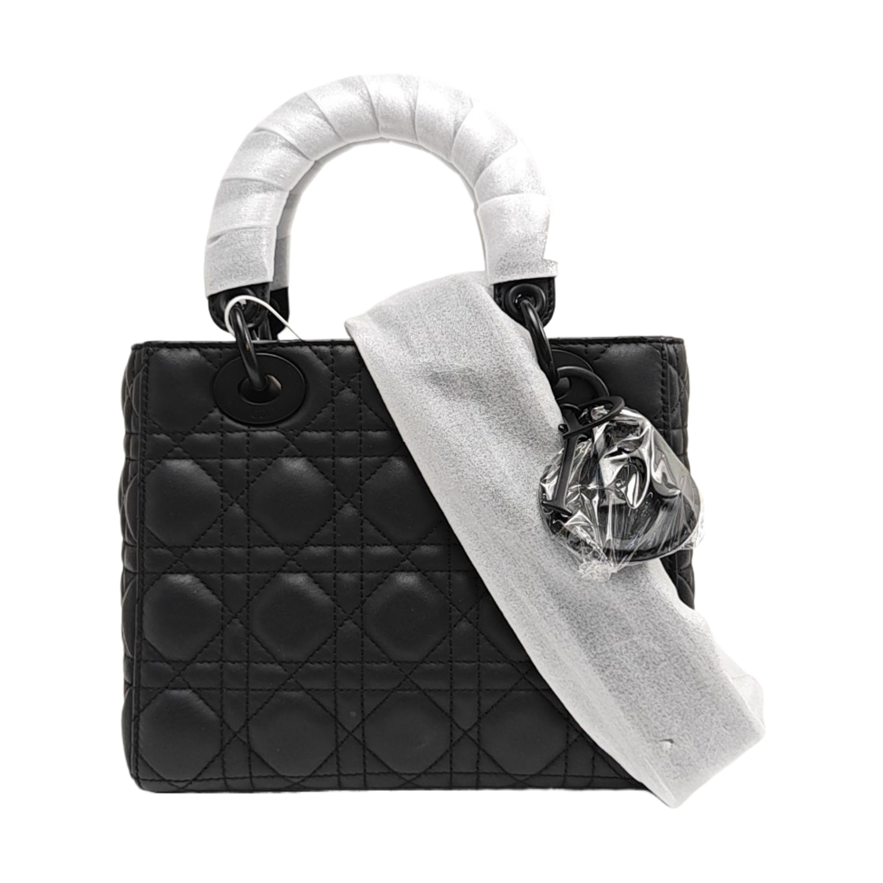 Lady Dior Small Cannage Calfskin Black