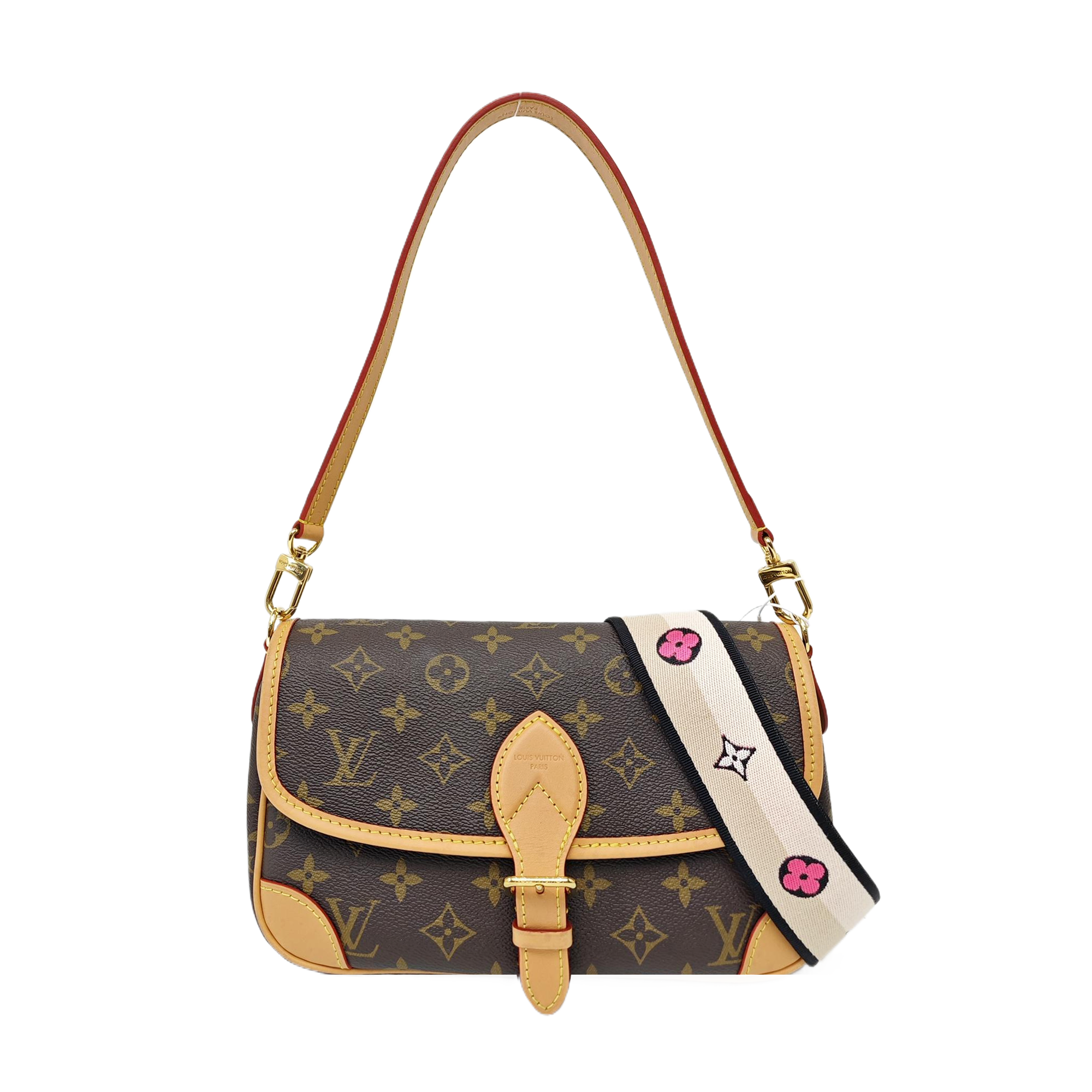 DIANE Monogram Coated Canvas Brown