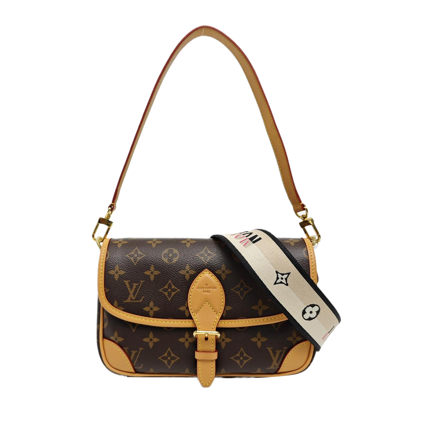 DIANE Monogram Coated Canvas Brown