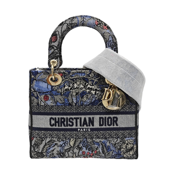 Authenticated pre-owned  Lady D-Lite Medium Canvas Multicolor - Shoulder Bag at Looply