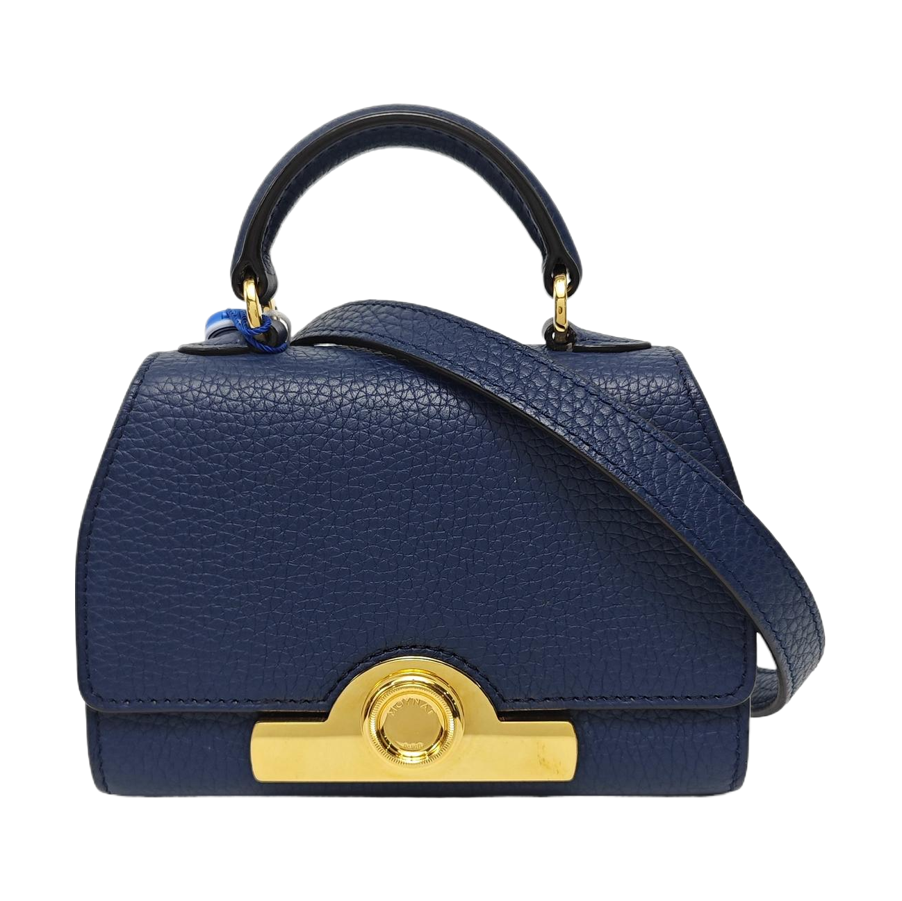 Calfskin Shoulder Bag Mini Blue
