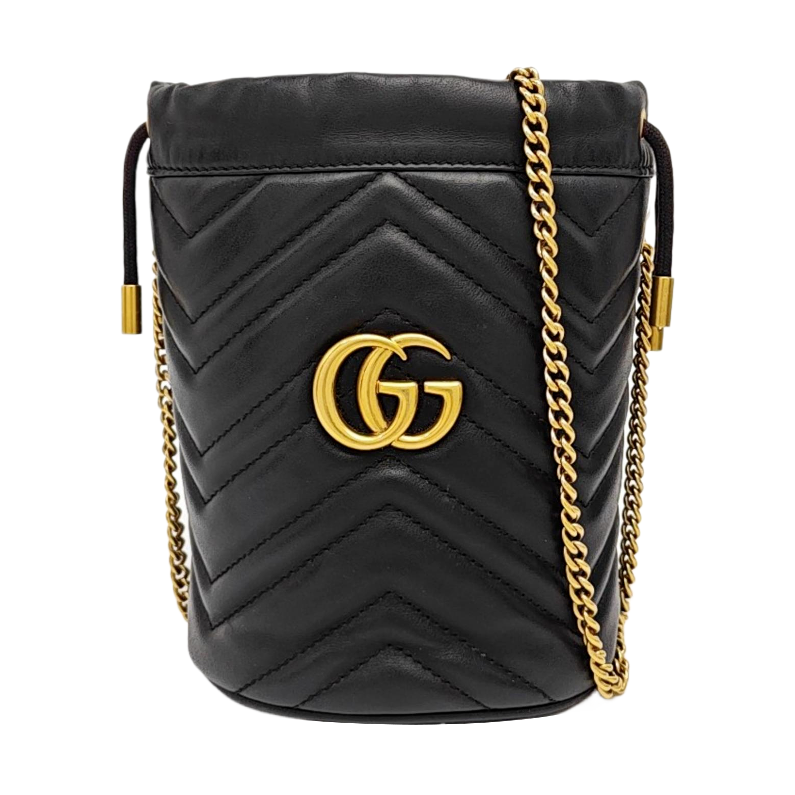 GG Marmont Mini Quilted Calfskin Black