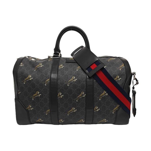 Monogram Coated Canvas Shoulder Bag Black