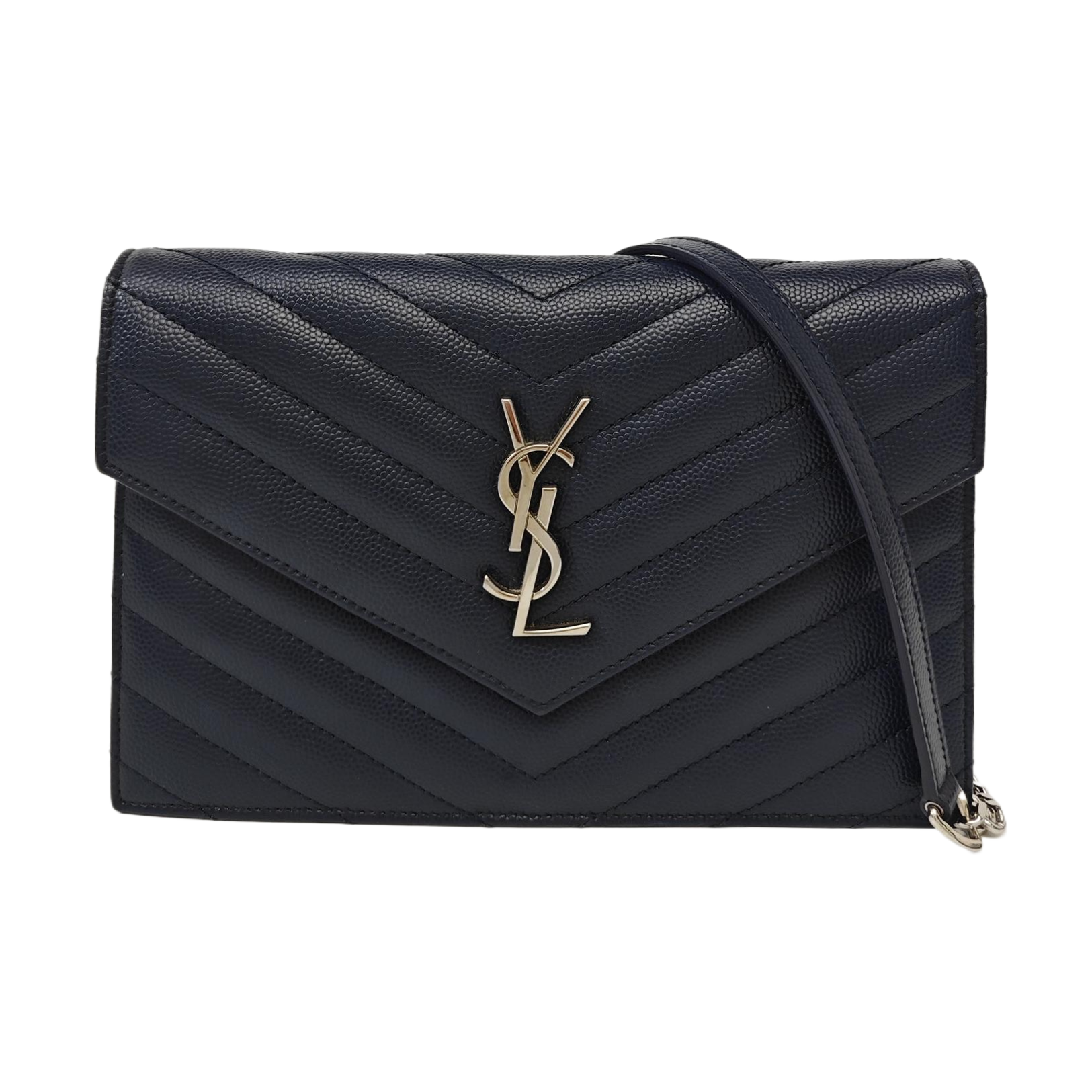MONOGRAM Chevron Calfskin Blue