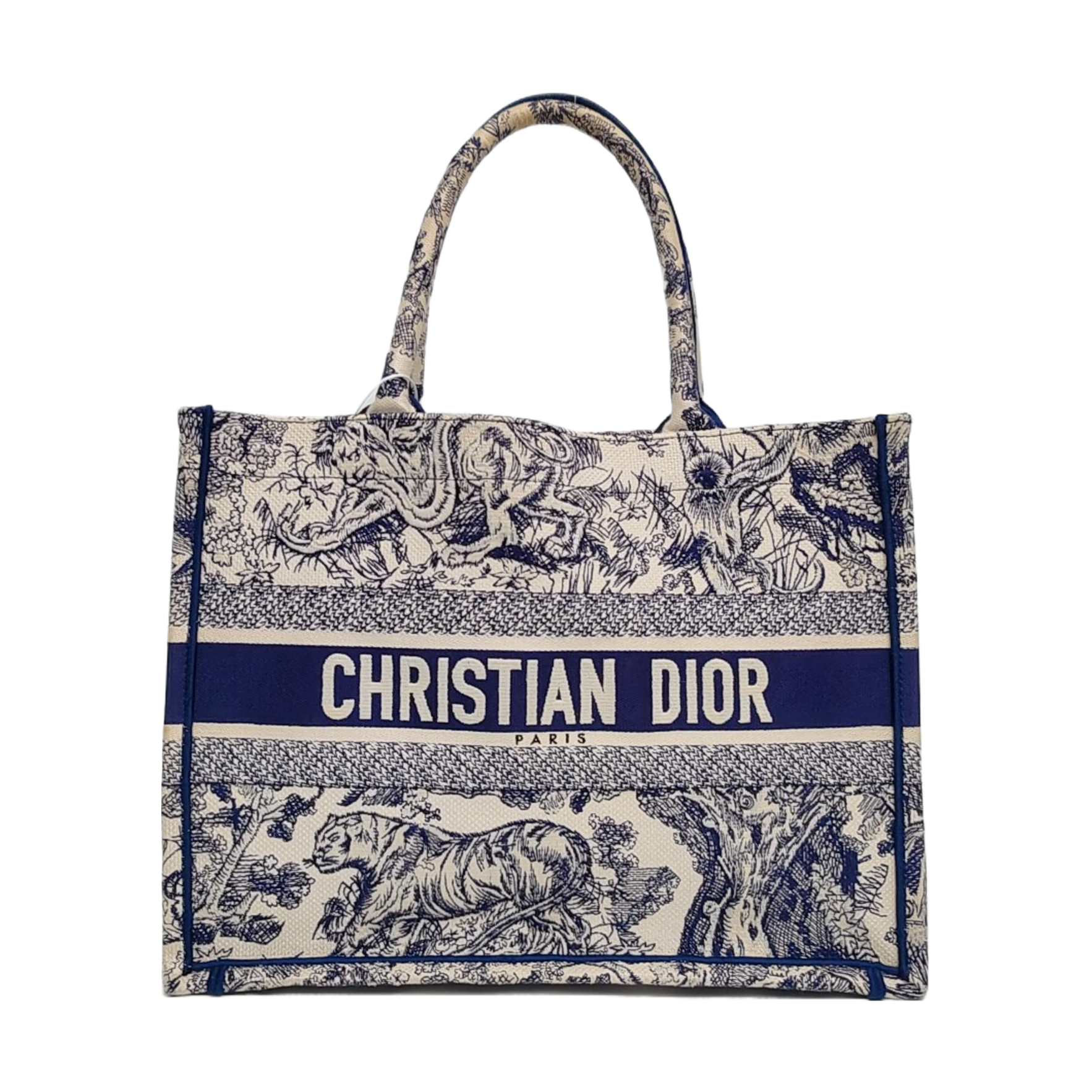 Authenticated pre-owned  Book Tote Medium Canvas Blue - Tote Bag at Looply