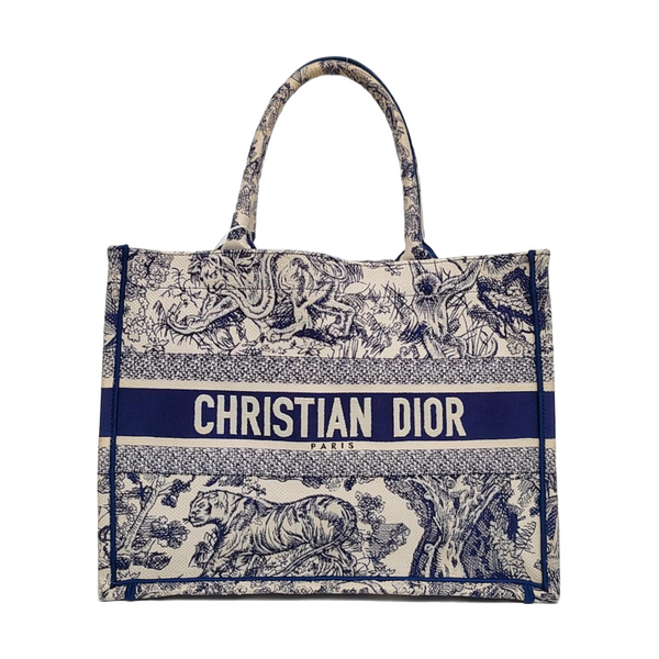 Authenticated pre-owned  Book Tote Medium Canvas Blue - Tote Bag at Looply