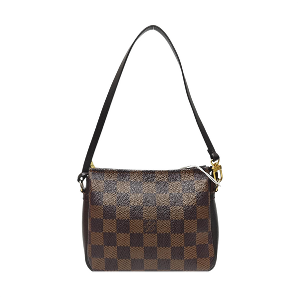 TROUSSE MAKE UP Damier Ebene Coated Canvas Brown