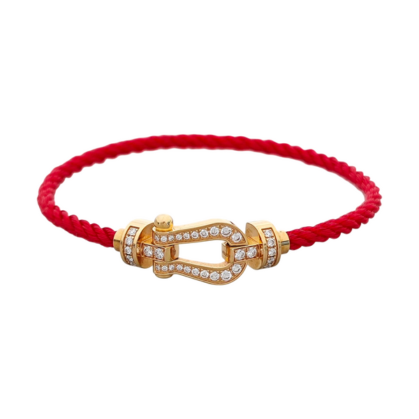 Force 10 18k Rose Gold Red Bangle