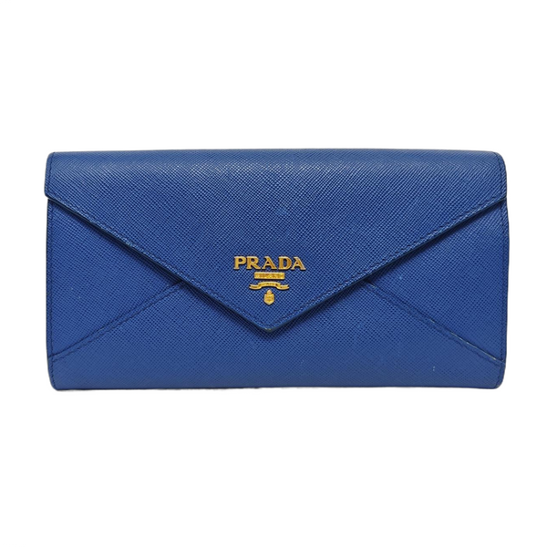 Envelope Wallet Saffiano Calfskin Blue