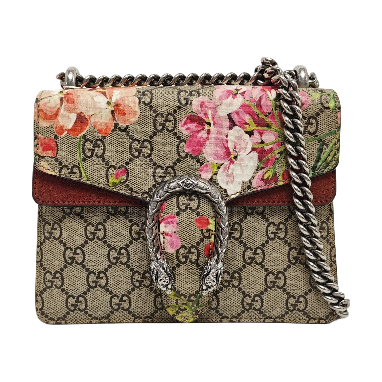 Dionysus Mini Monogram Coated Canvas Beige
