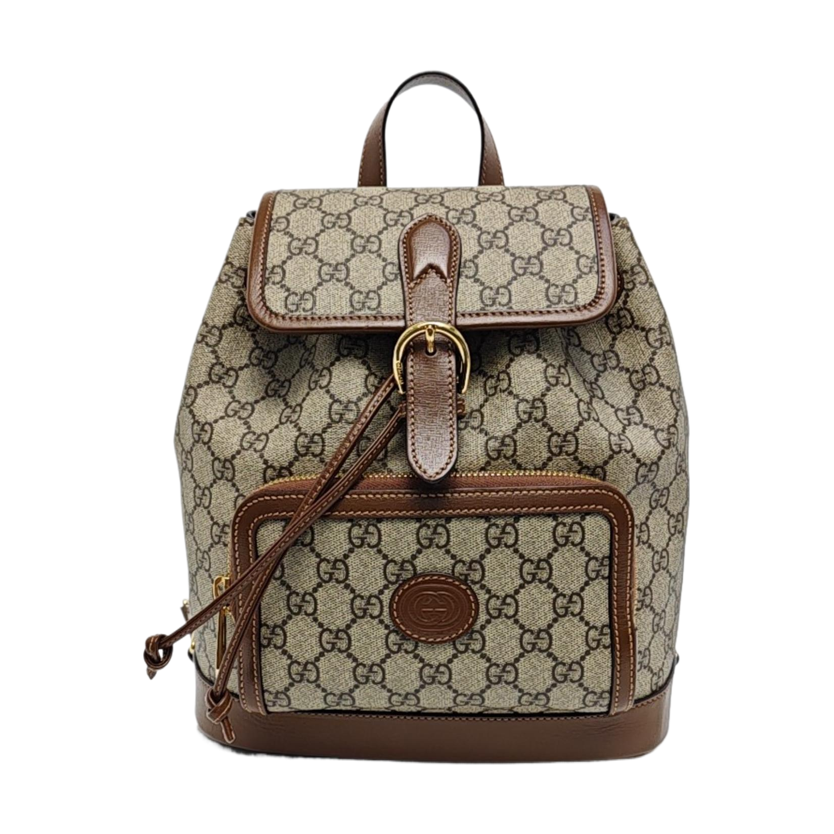 Monogram Coated Canvas Backpack Black