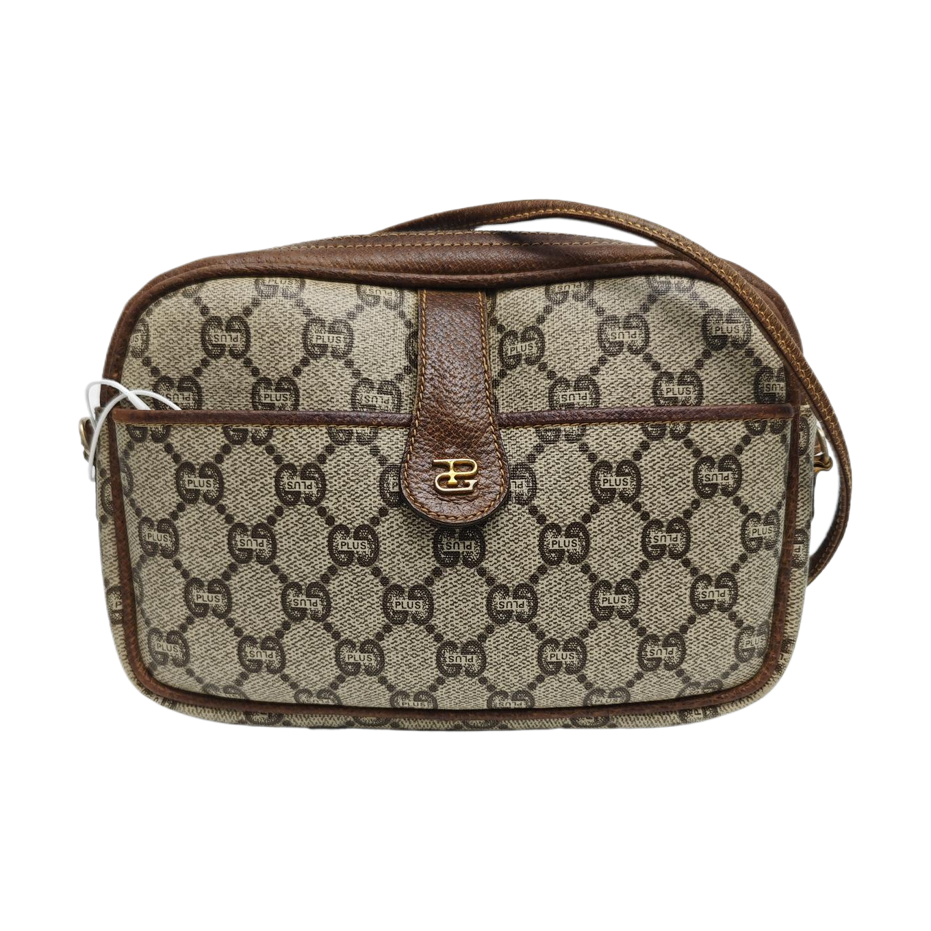 Monogram Coated Canvas Shoulder Bag Brown