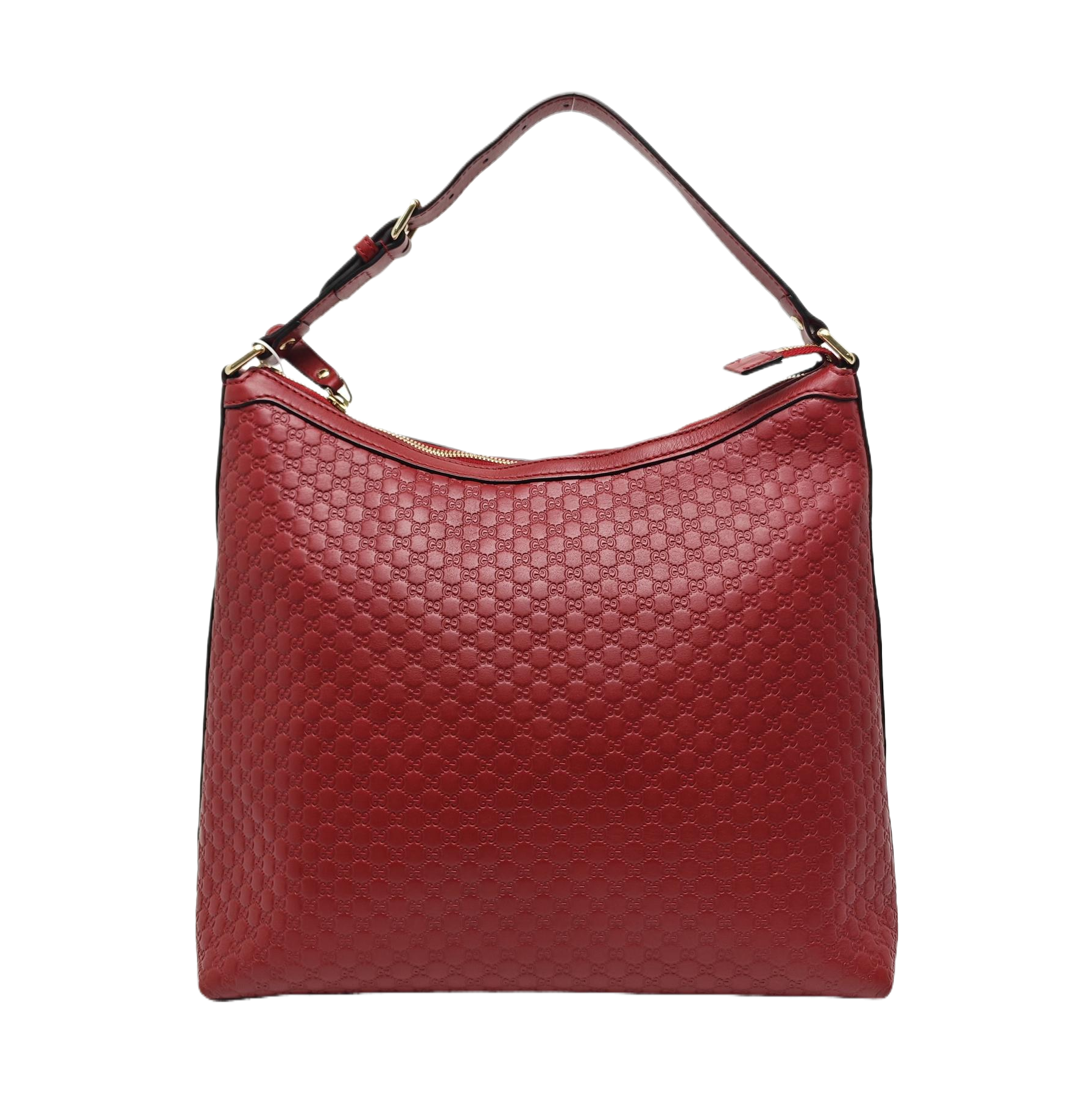 Monogram Calfskin Top Handle Bag Red