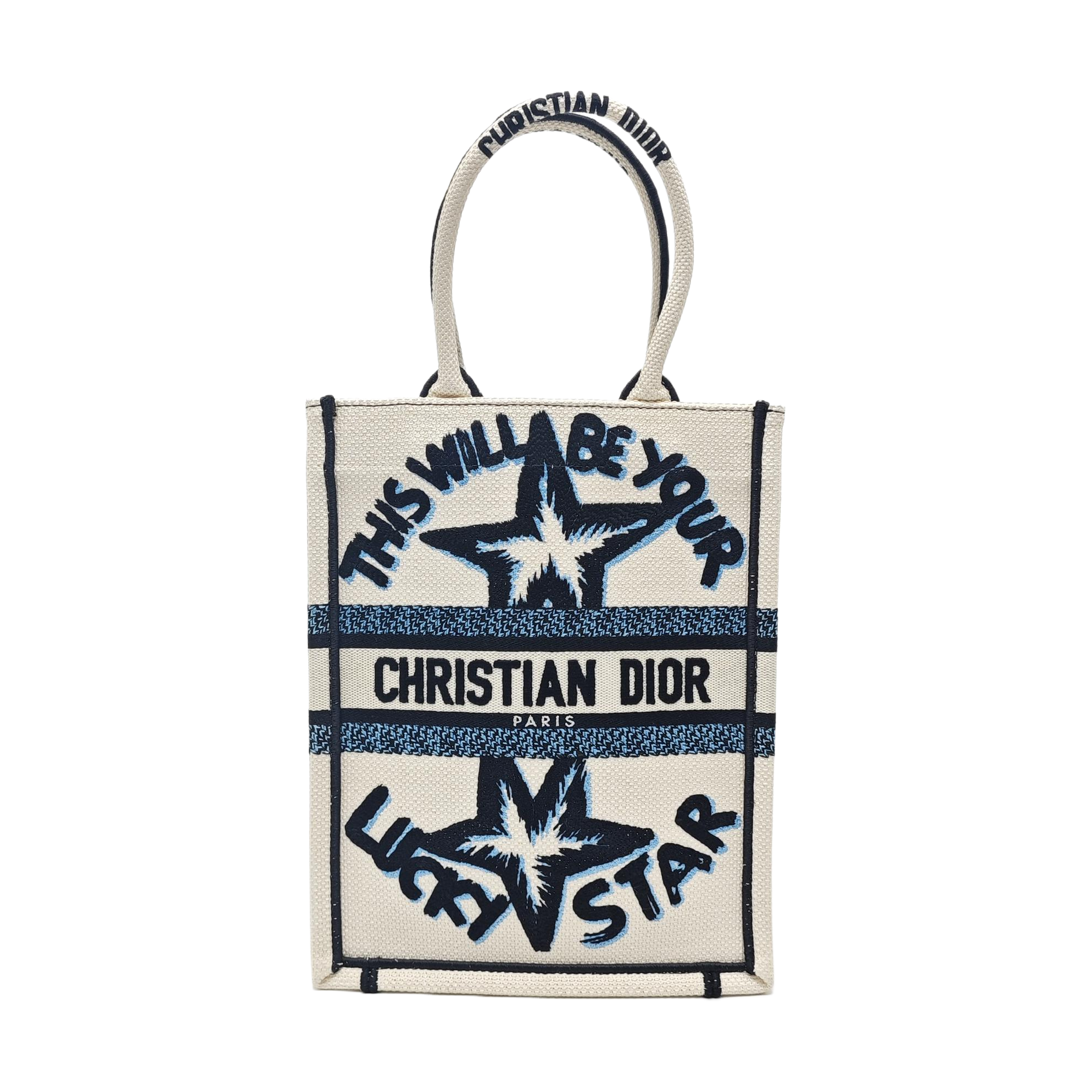 Book Tote Fabric Blue