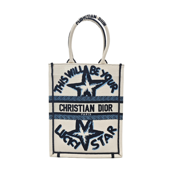 Book Tote Fabric Blue