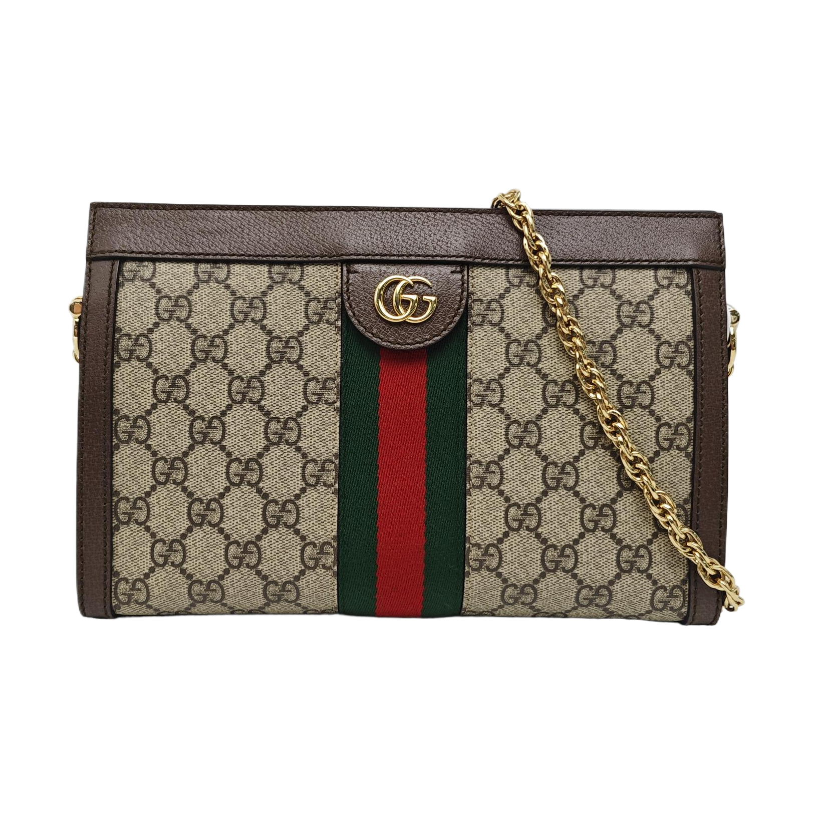 Ophidia Small Monogram Coated Canvas Beige
