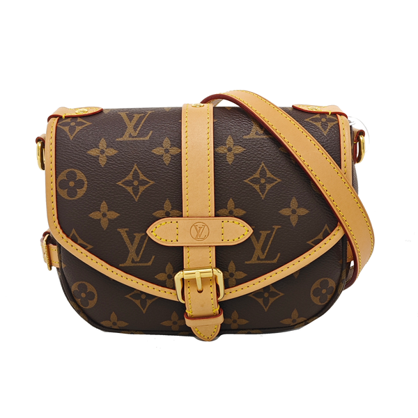 SAUMUR BB Monogram Coated Canvas Brown