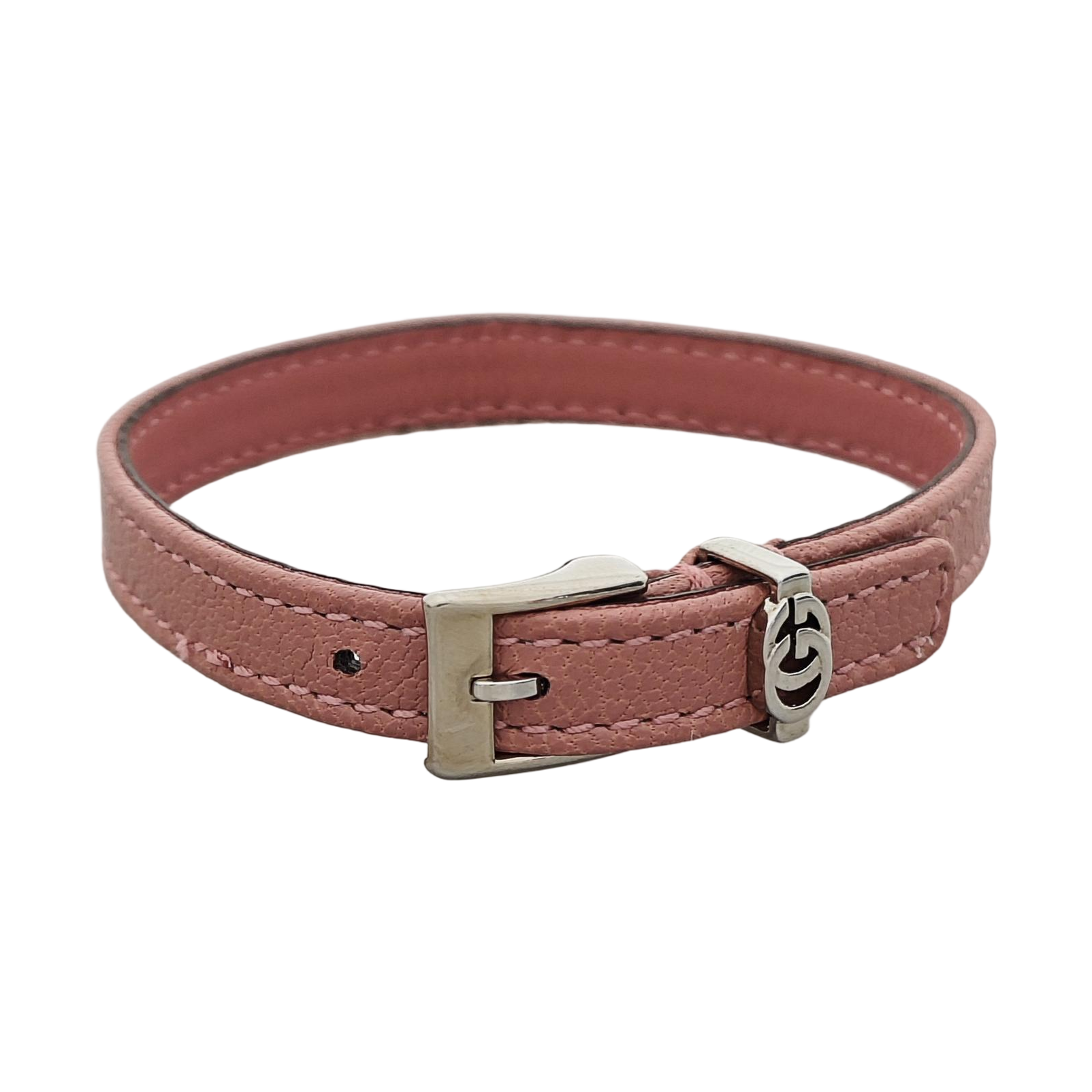 GG Running Leather Pink Bangle