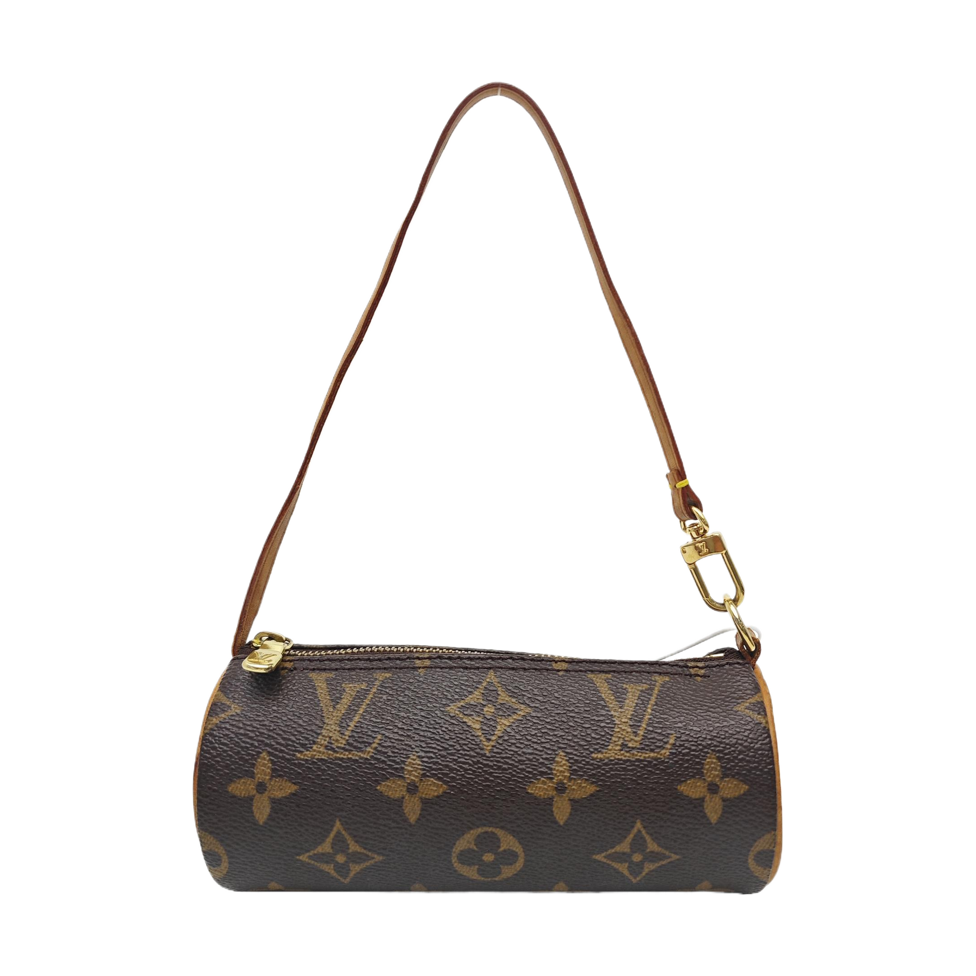 PAPILLON Mini Monogram Coated Canvas Brown