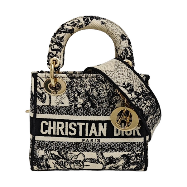 Lady Dior Mini Lona Multicolor