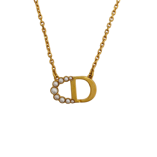 Petit CD Metal Gold Necklace
