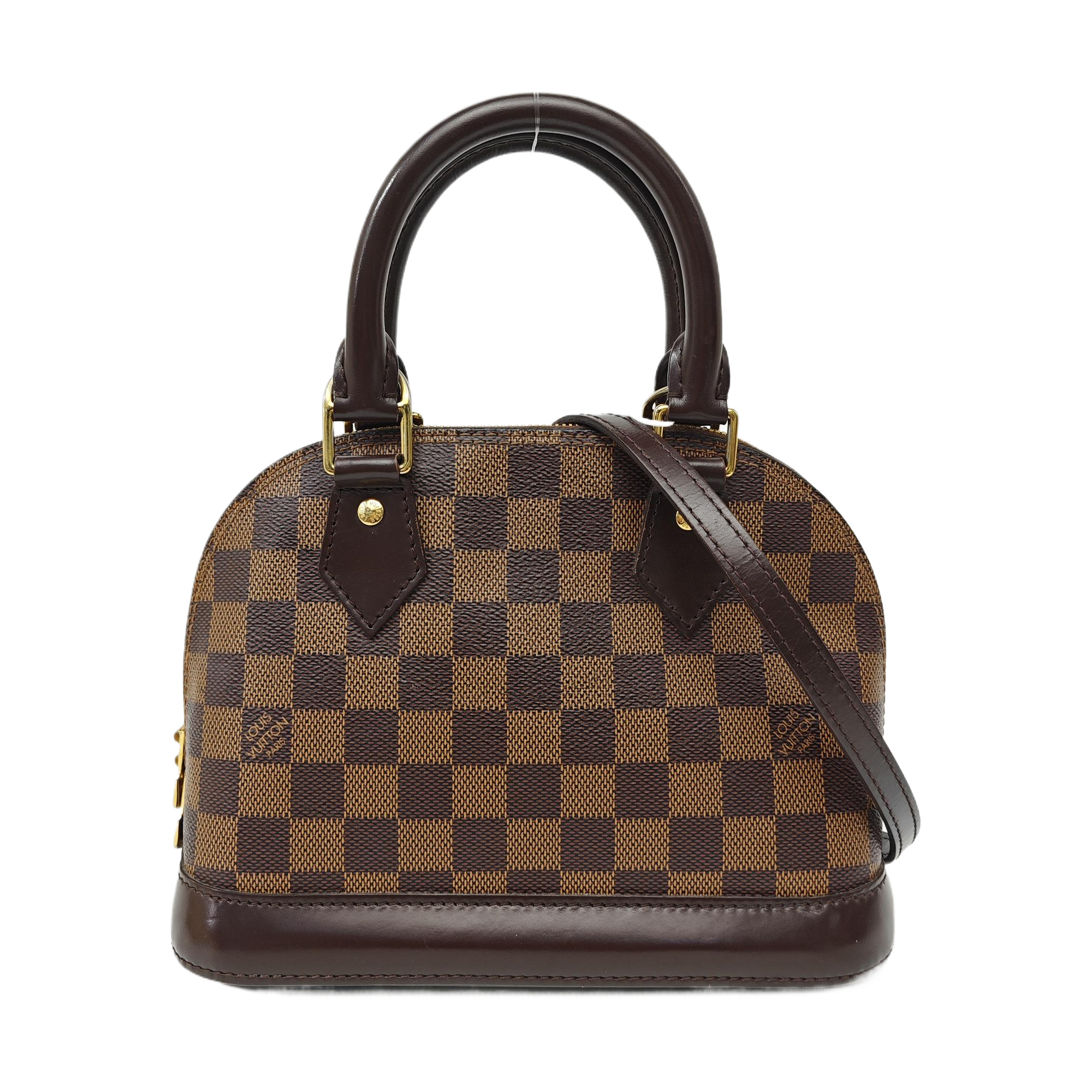 ALMA BB Damier Ebene Coated Canvas Brown