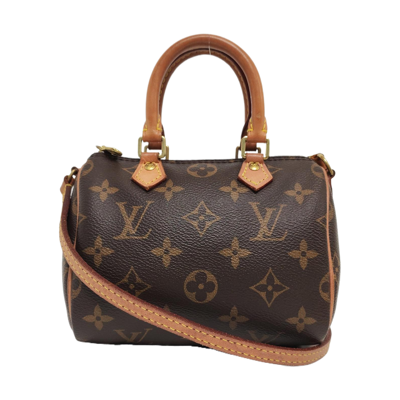 SPEEDY Nano Monogram Coated Canvas Brown