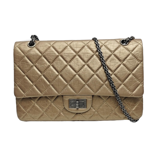 2.55 Maxi Quilted Calfskin Gold