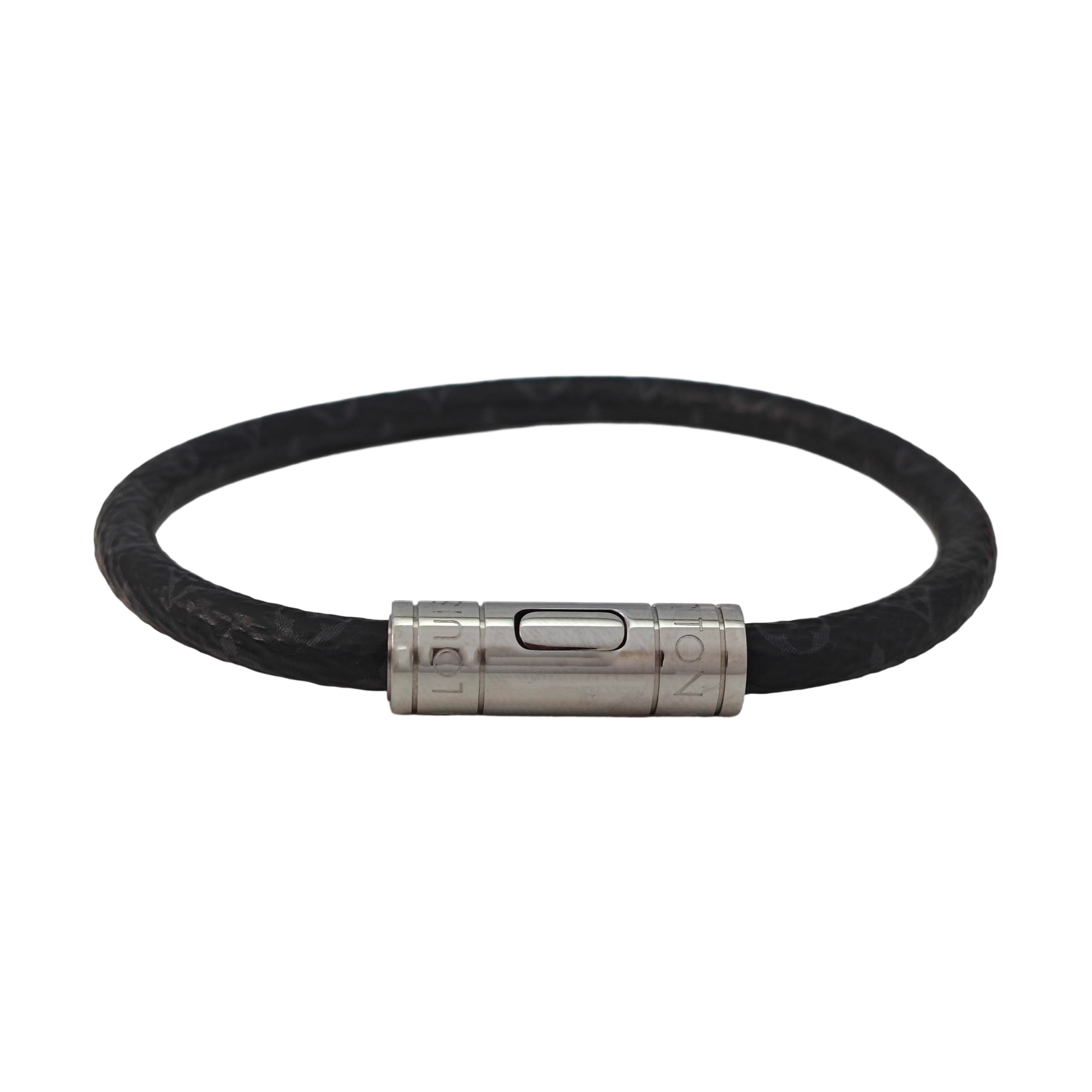 Coated Canvas Black Bangle